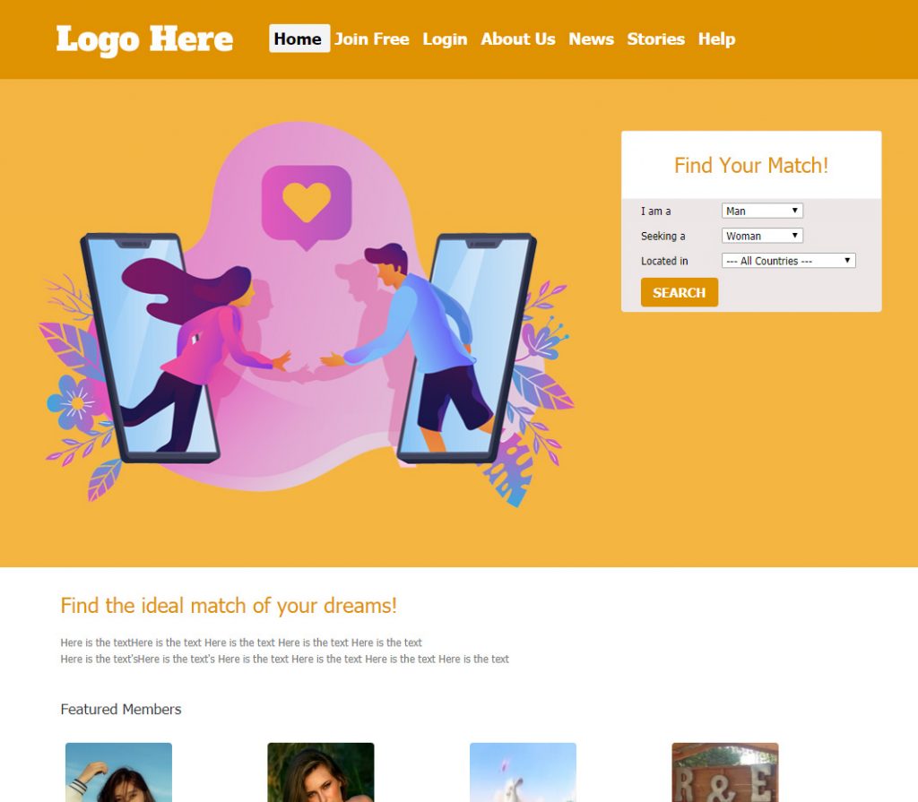 Orangecrush Dating Template Large