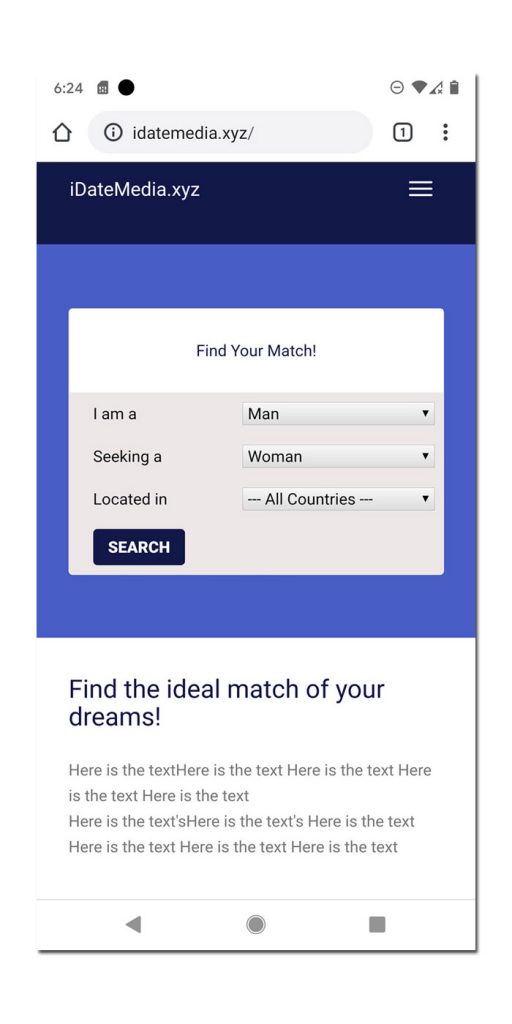 New Responsive Dating Software