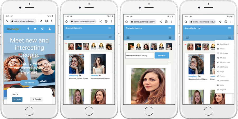 12.3 Dating Software Responsive View